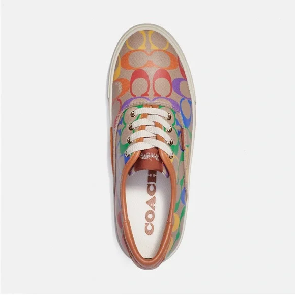 Coach Citysole Skate Sneaker in Rainbow Signature Canvas - Picture 3 of 7